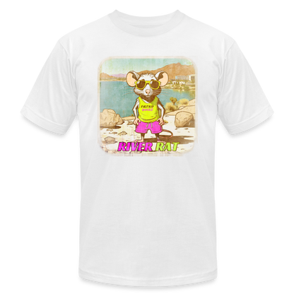 River Rat - Unisex Jersey T-Shirt by Bella + Canvas - white