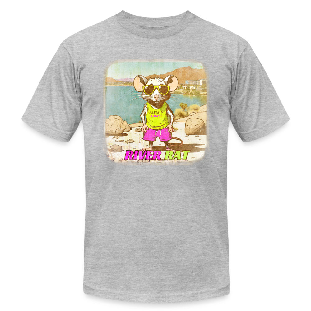 River Rat - Unisex Jersey T-Shirt by Bella + Canvas - heather gray
